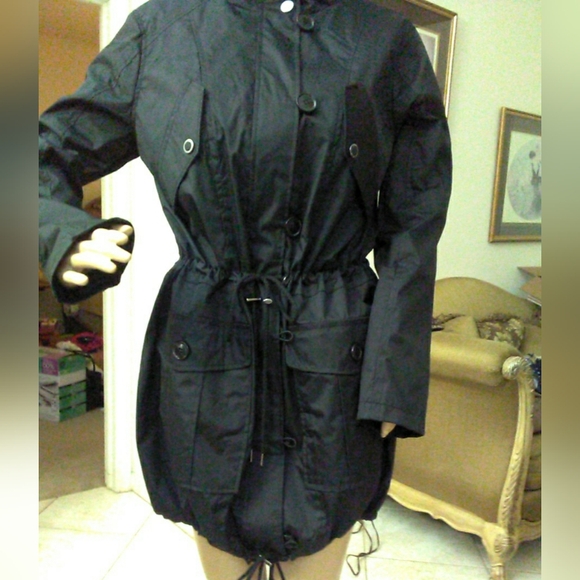 BNWT EXQUISITE JACKET BY URBAN REPUBLIC SZ. MED BLACK W/ DRAWSTRINGS PKTS HOODIE - Picture 5 of 15